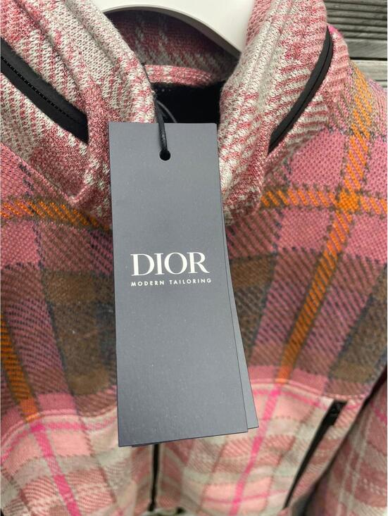 DIOR HOMME Pink Checked Jacket LARGE - Picture 9 of 9